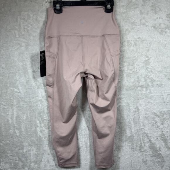 90 Degree By Reflex NEW Crop Tight Leggings Women S Oak Brown Pockets - Picture 3 of 9